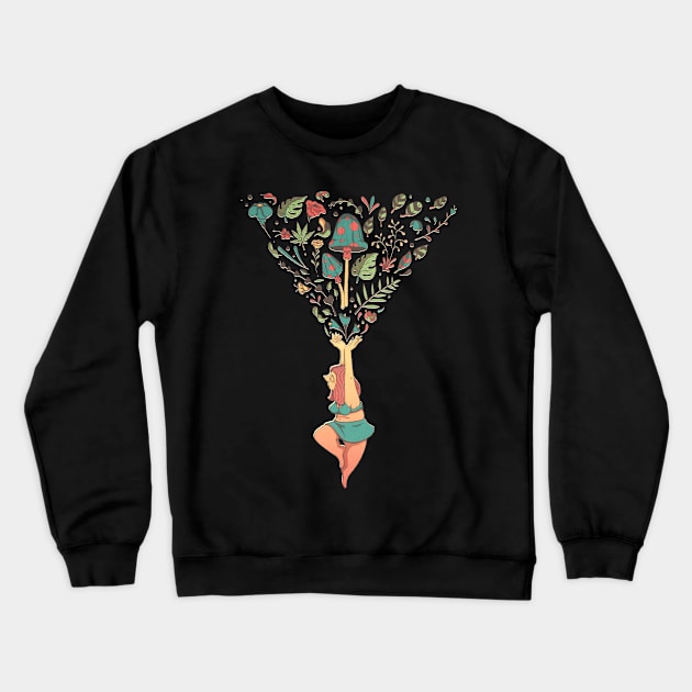 Throw Flower Crewneck Sweatshirt by Rafarte